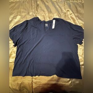 🐸 PINK Victoria's Secret oversized Deep Blue V-Neck Tee